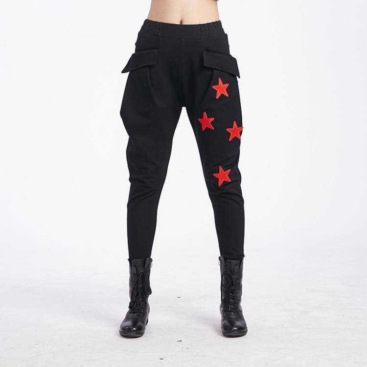Black Spring and Autumn Five Pointed Star Woman